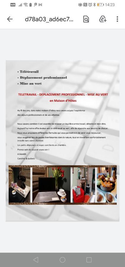 Maison D'Hote Les Notes Endormies Suite Le Refuge Walcourt エクステリア 写真